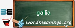 WordMeaning blackboard for gallia